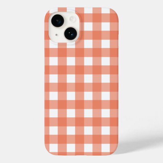 Oranje gingham Case-Mate iPhone case (Achterkant)