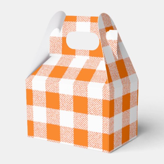 oranje gingham check bedankdoosjes (Achterkant)