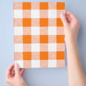 Oranje Gingham Check Pattern Flyer (Hand)