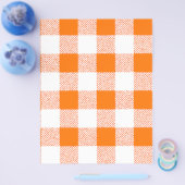 Oranje Gingham Check Pattern Flyer (Enkel)