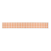 Oranje Gingham Check Pattern Grosgrain Lint (Voorkant)