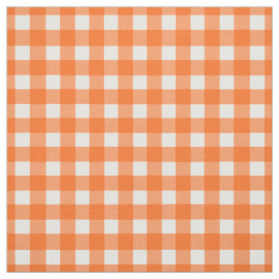 Oranje Gingham Check Stof
