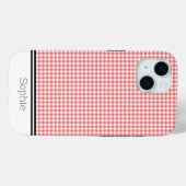Oranje Gingham Custom Samsung Case-Mate iPhone Case (Achterkant (horizontaal))