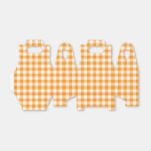 Oranje Gingham Favor Box Bedankdoosjes (Uitgevouwen)