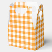 Oranje Gingham Favor Box Bedankdoosjes (Geopend)