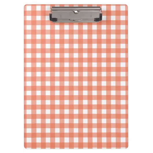 Oranje gingham klembord (Voorkant)