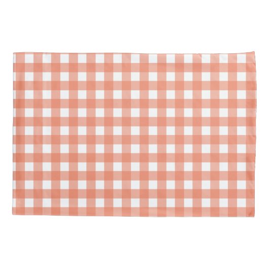 Oranje gingham kussensloop (Achterkant)
