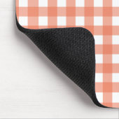 Oranje gingham muismat (Hoek)