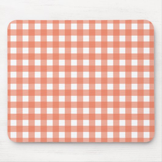 Oranje gingham muismat (Voorkant)