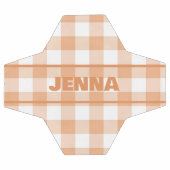 ORANJE GINGHAM PLAID GEPERSONALISEERD VOETBAL (Enkel)