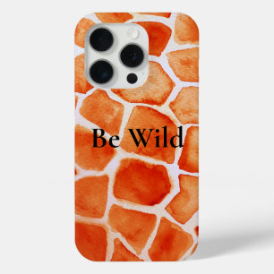 Oranje Giraffe Animal Print iPhone 15 Pro Case