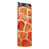 Oranje Giraffe Animal Print Thermosbeker (Geroteerd rechts)