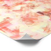 Oranje Giraffe Artsy Poster (Hoek)