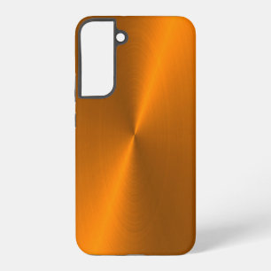 Oranje glanzend hoesje van metaal samsung galaxy