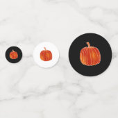 Oranje Glanzende Pompoen Herfst Decor Halloween Pa Confetti (Achterkanten)