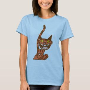 Oranje glimlachende kat cartoon dames T-shirt