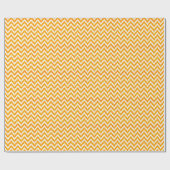 Oranje glitter en wit Ikat Chevron Pattern Cadeaupapier (Vlak)