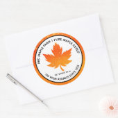 Oranje Glitter Maple Leaf Maple Syrup Label (Envelop)