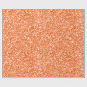 Oranje Glitter Texture Print Cadeaupapier (Vlak)