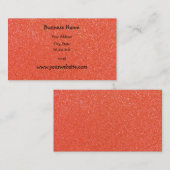 Oranje glitter visitekaartje (Voorkant / Achterkant)