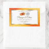 Oranje Glitter White Product Labels Ladybug Logo (Tas)