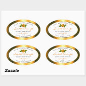 Oranje Glitter White Product Labels Roos Flower (Vel)