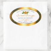 Oranje Glitter White Product Labels Roos Flower (Tas)