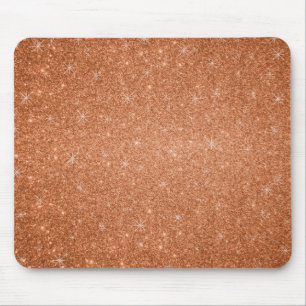 Oranje glittersterren muismat