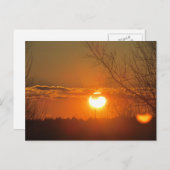 Oranje gloed briefkaart (Voorkant / Achterkant)