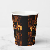 Oranje gloed-videogamecontroller papieren bekers (Links)
