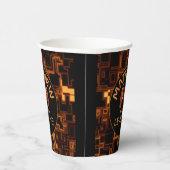 Oranje gloed-videogamecontroller papieren bekers (Rechts)