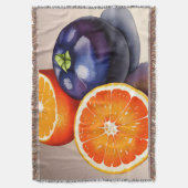 Oranje gloed Waterverf Deken (Voorkant Verticaal)