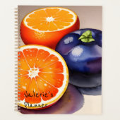 Oranje gloed Waterverf Planner (Voorkant)