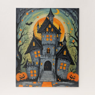 Oranje Glow Castle Jigsaw puzzel