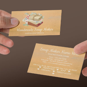 Oranje Gold Handmade Bath Bomb Soap Maker Visitekaartje