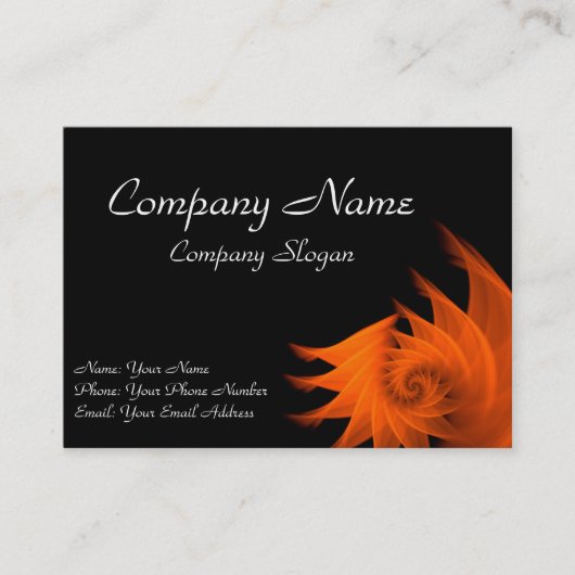 Oranje Golden Ratio Visitekaartje (Voorkant)