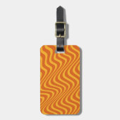 oranje golven bagagelabel (Voorkant verticaal)