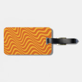 oranje golven bagagelabel (Achterkant horizontaal)