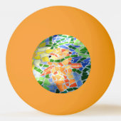 Oranje goudmakerkunst pingpongballen (Voorkant)