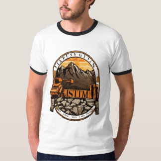 Oranje Graafmachine Op Rotsachtig Terreinkam T-shirt