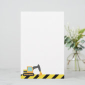 Oranje graafmachines, constructievoertuigen, voor  briefpapier (Staand voorkant)