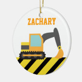 Oranje graafmachines, constructievoertuigen, voor keramisch ornament (Links)