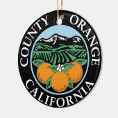 Oranje graafzegel keramisch ornament (Links)