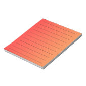 Oranje Gradient Elegant & Levendig briefpapier Notitieblok (Gedraaid)