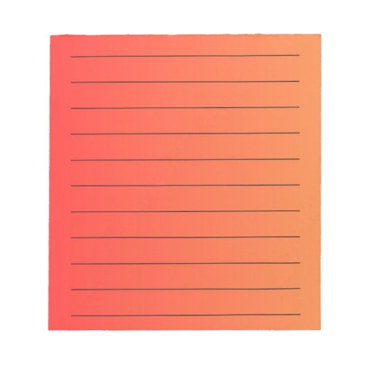 Oranje Gradient Elegant & Levendig briefpapier Notitieblok (Voorkant)