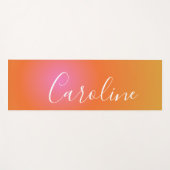 Oranje gradiënt herstellen | Persoonlijke scriptna Yogamat (Voorkant (horizontaal))