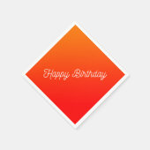 oranje gradiënt - Verjaardags servetten (Hoek)