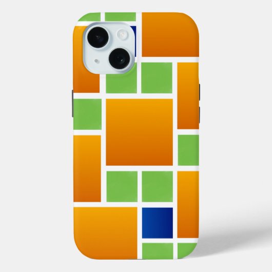 Oranje Gradiënt Vierkanten Case-Mate iPhone Case (Achterkant)