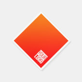 oranje gradiënt voegt logo toe servet (Hoek)