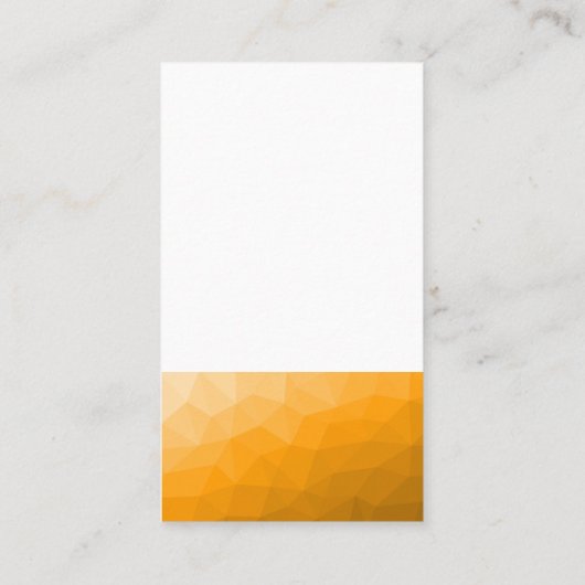 Oranje gradiëntgeometrische maaswijdte QR-code Visitekaartje (Achterkant)